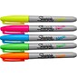 Sharpie Neon Permanent Markers, Fine Tip, Assorted Neon, 5/Pack (1860443)