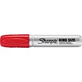 Sharpie King Size Permanent Marker, Chisel Tip, Red, Dozen (15002)