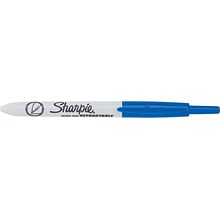 Sharpie Retractable Permanent Markers, Ultra Fine Tip, Blue, 12/Pack (1735792)