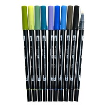 Tombow Dual Brush Landscape Palette Classic Drawing Pens, Assorted, 10/Pack (64468)