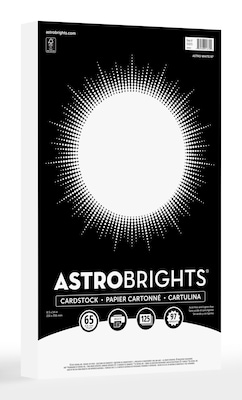 Astrobrights 65 lb. Cardstock Paper, 8.5 x 14, Astro White, 125 Sheets/Pack (91670-01)