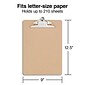 Staples Hardboard Clipboards, Letter Size, Natural Brown, 3/Pack (44291)