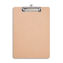 Staples Hardboard Clipboard, Letter Size, Brown (44292)