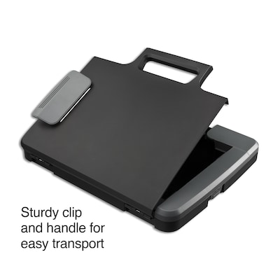 Plastic Storage Clipboard, Letter Size, Black (28541)