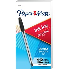 Paper Mate InkJoy 50ST Ballpoint Pen, Medium Point, Black Ink, Dozen (2013154)
