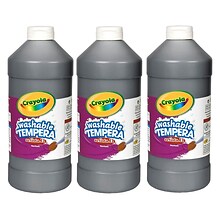 Crayola Artista Ii Liquid Tempera Paint Black 32 Oz. [Pack Of 3] (3PK-54-3132-051)