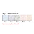 Custom High Security Laser Middle Check, 1 Ply, 1 Color Printing, 8-1/2 x 11, 500/Pk