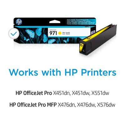 HP 971 Yellow Standard Yield Ink Cartridge (CN624AM)