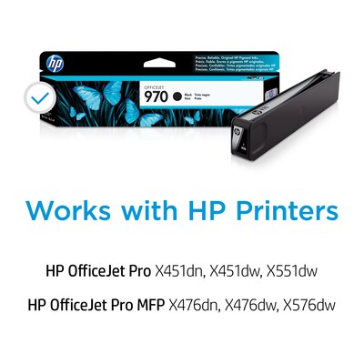 HP 970 Black Standard Yield Ink Cartridge (CN621AM)