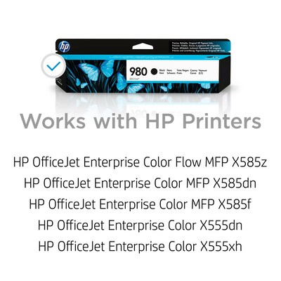 HP 980 Black Standard Yield Ink Cartridge (D8J10A)
