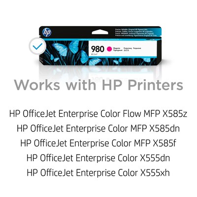 HP 980 Magenta Standard Yield Ink Cartridge (D8J08A)