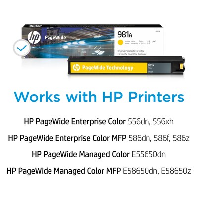 HP 981A Yellow Standard Yield Ink Cartridge (J3M70A)