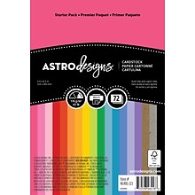 Neenah Paper Creative Collection 65 lb. Cardstock Paper, Assorted Colors, 72 Sheets/Pack (46416-02/0