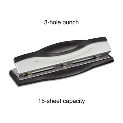 Staples® Adjustable 3-hole punch