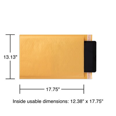 Coastwide Professional™ 13.13" x 17.75" Self-Sealing Bubble Mailer, #6, Kraft, 50/Carton (CW56653B)