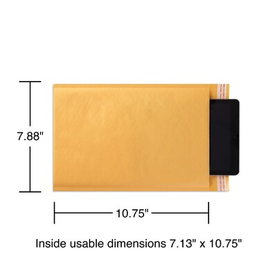 7.88" x 10.75" Self-Sealing Bubble Mailer, #1, 25/Carton (ST56646B)