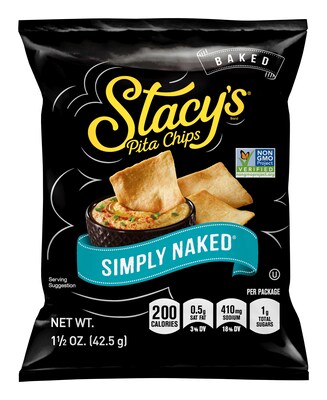 Stacy's Simply Naked Sea Salt Pita Chips, 1.5 oz., 24 Bags/Pack (QUA49650)