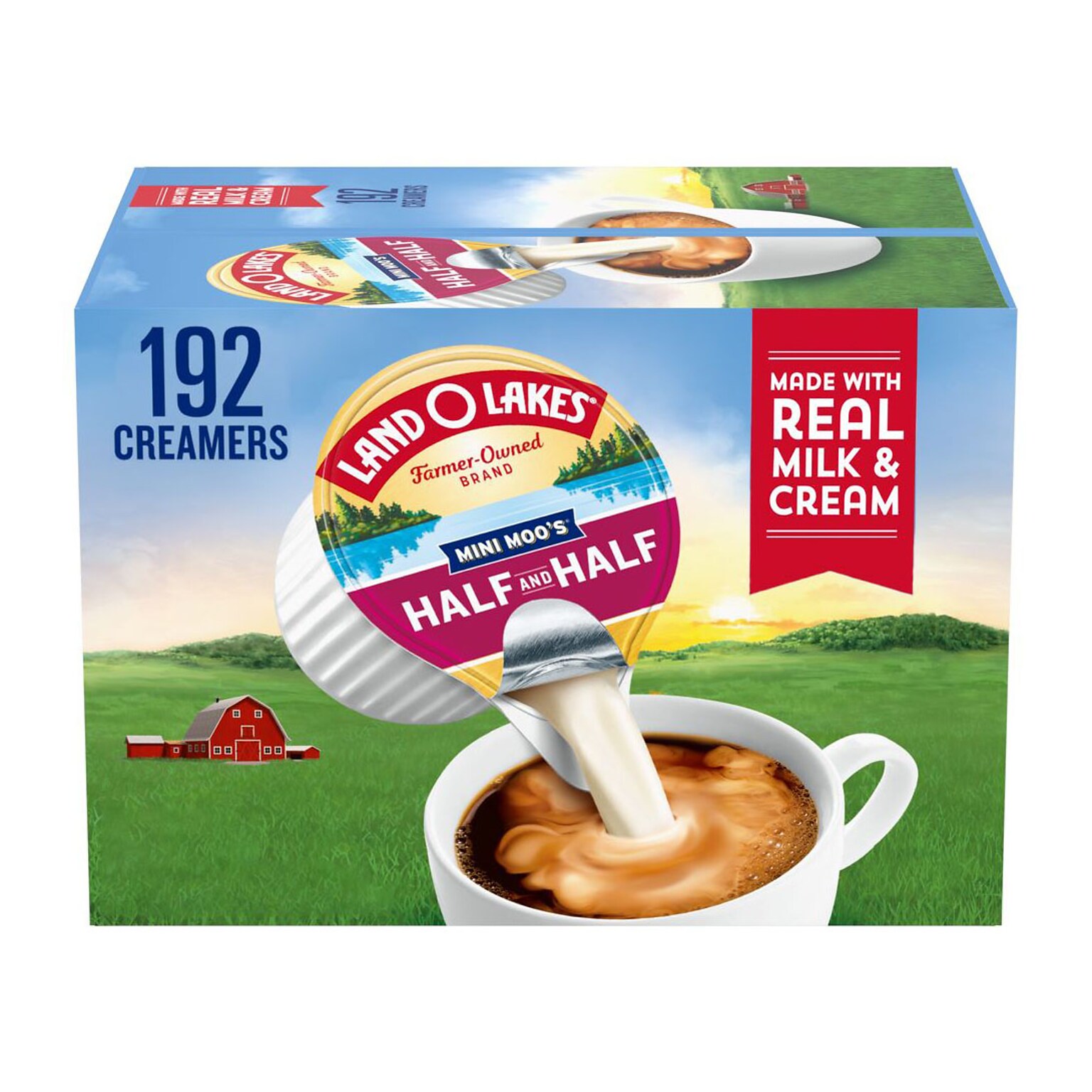 Land OLakes Mini-Moos Half and Half Liquid Creamer, 0.28 oz., 192/Carton (ORG100718)