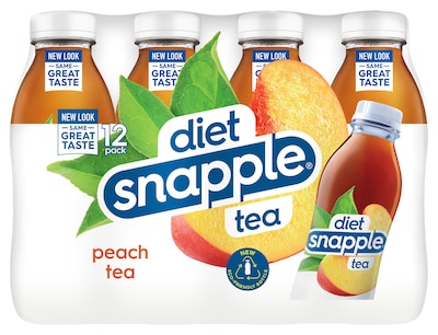 Snapple Diet Peach Tea, 16 oz., 12/Pack (10099496)