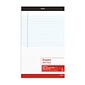 Staples Notepads, 8.5" x 14" (legal), Wide Ruled, White, 50 Sheets/Pad, Dozen Pads/Pack (ST57342)