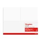 Staples Notepads, 5" x 8", Unruled, White, 100 Sheets/Pad, Dozen Pads/Pack (ST57329)