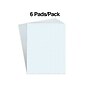 Staples® Notepads, 8.5" x 11", Graph Ruled, White, 50 Sheets/Pad, 6 Pads/Pack (ST57333)