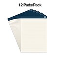 TRU RED™ Notepads, 8.5 x 14, Wide Ruled, Ivory, 50 Sheets/Pad, 12 Pads/Pack (TR58197)