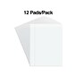 Staples® Glue-Top Writing Pads; 8-1/2 x 11"; Wide Rule; White