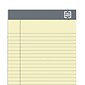TRU RED™ Notepads, 5" x 8", Narrow Ruled, Canary, 50 Sheets/Pad, 12 Pads/Pack (TR57359)