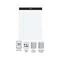 Staples Double-Sheet Notepad, 8.5 x 11.75, Letter Size, White, 100 Sheets/Pad (20-244)