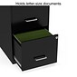 Quill Brand® 2-Drawer Vertical File Cabinet, Locking, Letter, Black, 18"D (52149)