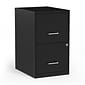 Quill Brand® 2-Drawer Vertical File Cabinet, Locking, Letter, Black, 18"D (52149)
