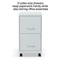 Quill Brand® 2-Drawer Light Duty Vertical File Cabinet, Locking, Letter, Gray, 18 (24363)