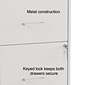 Quill Brand® 2-Drawer Vertical Mobile File Cabinet, Locking, Letter Size, White, 18''D (19634)