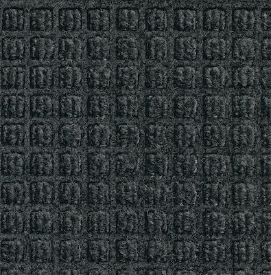 M+A Matting  WaterHog Squares Classic Mat, universal cleated, 4' x 6', Charcoal (2005446070)