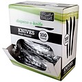 Berkley Square Dispens-a-Knife Polystyrene Knife, Medium-Weight, Black, 100/Box (1223001)