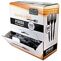 Berkley Square Dispens-A-Fork Plastic Forks, Medium-Weight, Black, 100/Box (1223002)