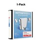 Staples® Better 2" 3 Ring View Binder with D-Rings, White (24069)