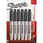 Sharpie Super Permanent Markers, Fine Tip, Black, 6/Pack (33666)