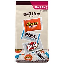 Hersheys Whie Crème Lovers Snack Size Reeses, Hersheys & KiKat White Chocolate Candy Bar, 31.6 oz