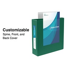 Staples® Heavy Duty 1-1/2 3 Ring View Binder with D-Rings, Dark Green (56310-CC/24682)
