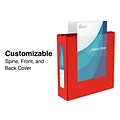 Staples® Heavy Duty 1-1/2 3 Ring View Binder with D-Rings, Red (24681)