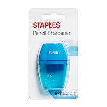 Staples® Manual Pencil Sharpener, Assorted Colors (10896-CC)