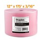 Staples® Perforated Bubble Roll, Anti-Static, Pink, 12" x175' (4072825)