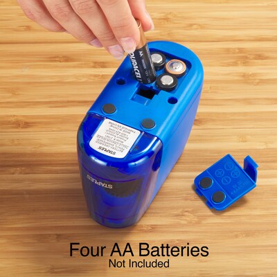 Staples® Battery Powered Pencil Sharpener, Assorted Colors (27661)