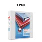 Staples Heavy Duty 2" 3-Ring View Binder, D-Ring, White (ST56264-CC)