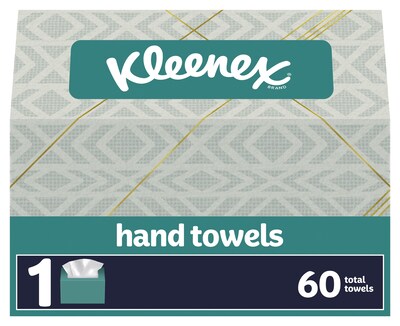 Kleenex Guest Towel Paper Towels, 1-ply, 60 Sheets/Pack (38586)