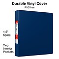 Standard 1-1/2 3 Ring Non View Binder with D-Rings, Blue (26413-CC)