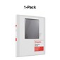 Staples® Standard 1/2" 3 Ring View Binder with D-Rings, White (26426-CC)