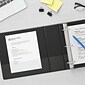 Staples® Standard 5" 3 Ring View Binder with D-Rings, Black (26359-CC)